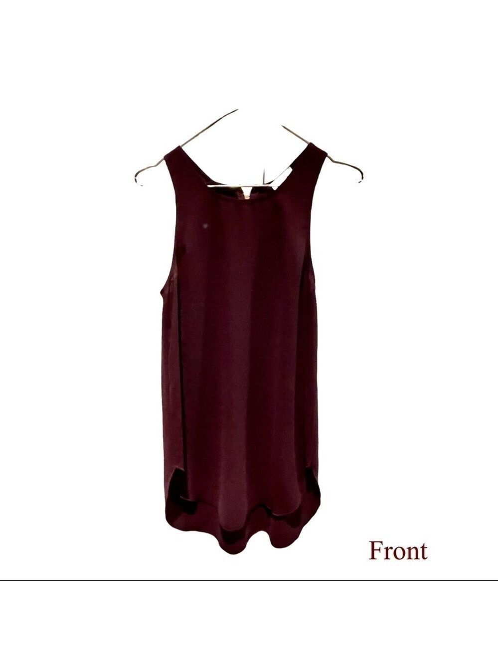 Wilfred Hi-low Sleeveless Wine Colour Top